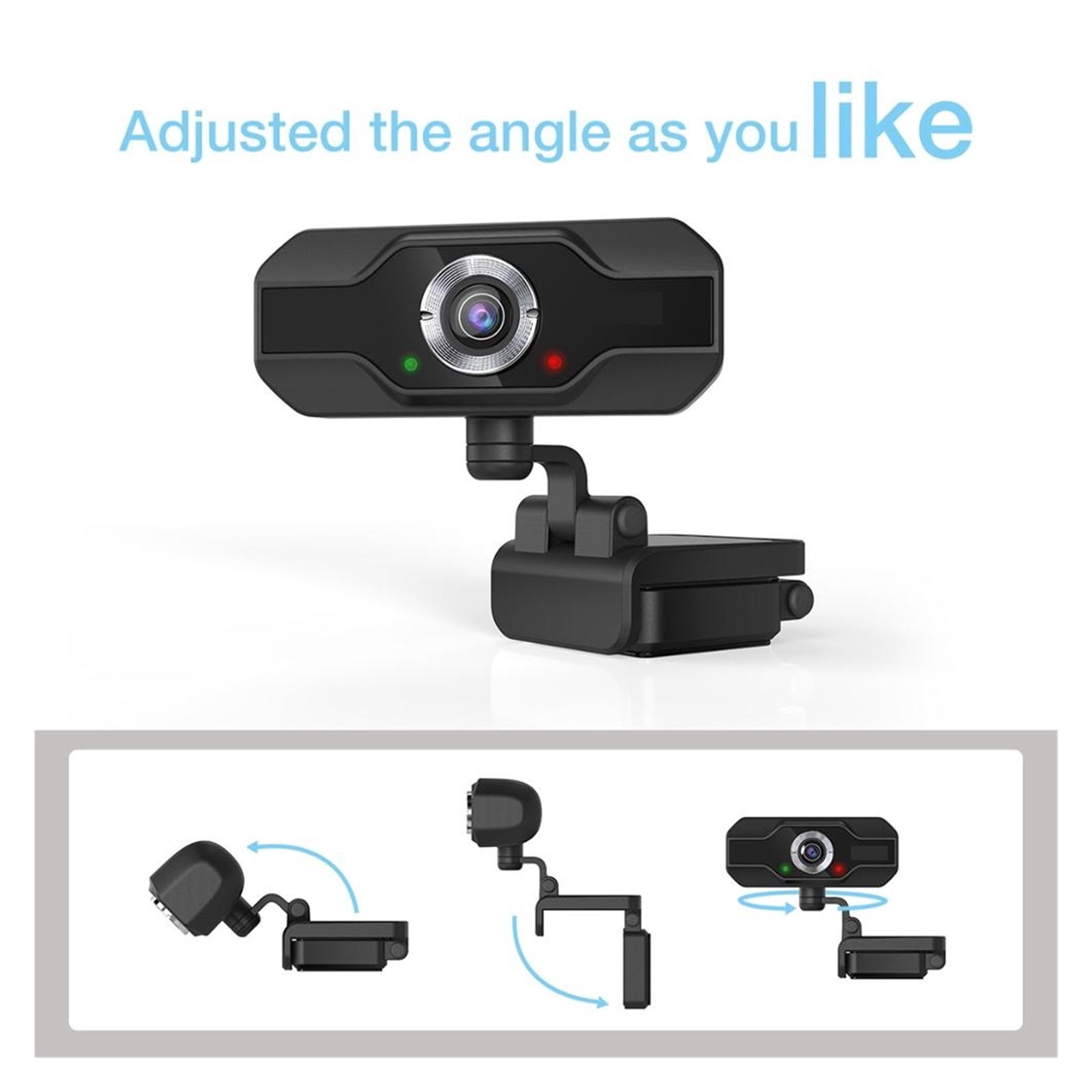 Webcam 1080P Full HD PC Webcam For USB Desktop Laptop , Live Streaming Webcam With Microphone HD Video,for Video Calling ,HD Video