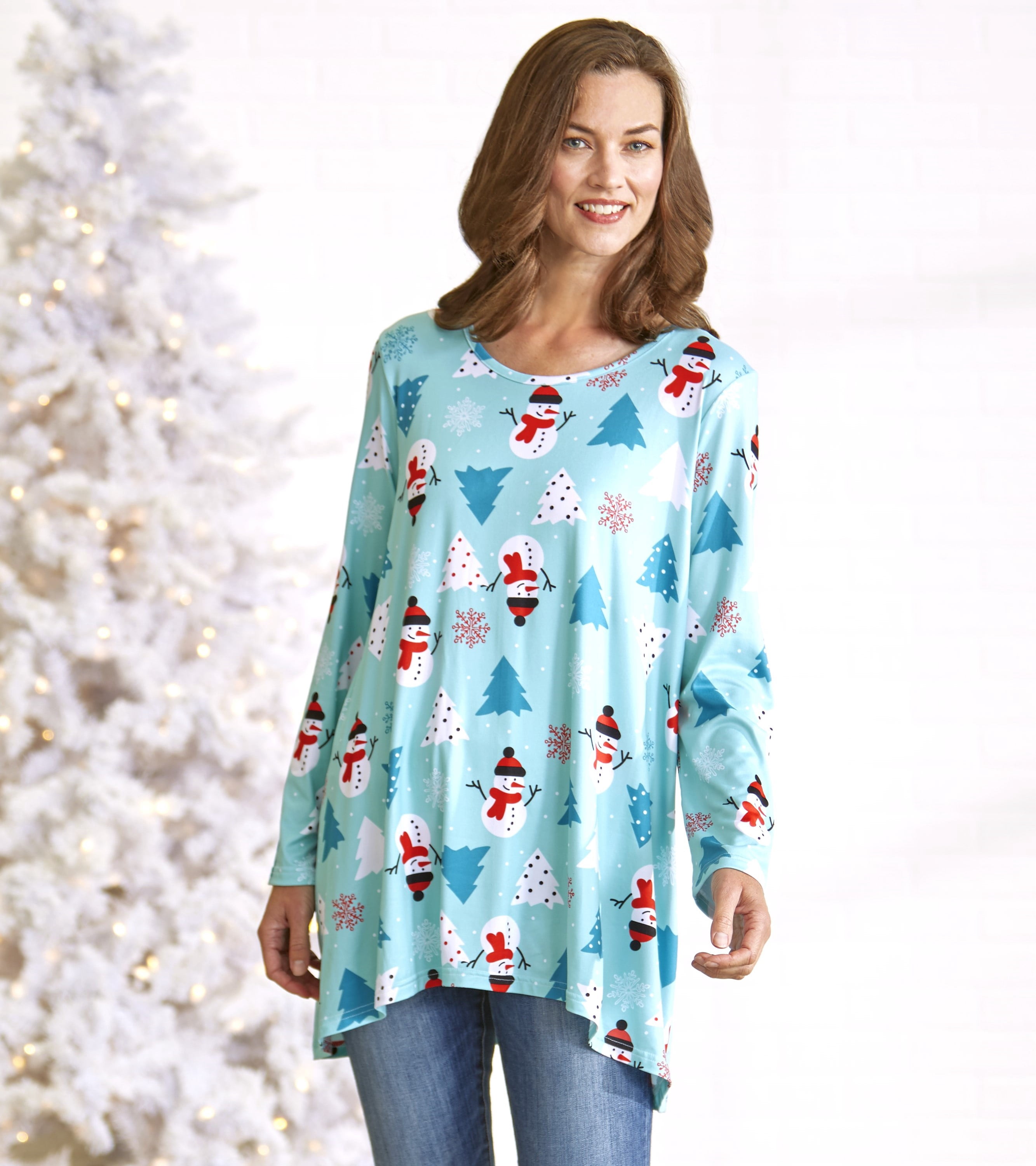 Christmas Tunic Top – Flowy Swing 