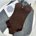 thumbnail image 2 of Women Ultra-thin Shapewear Bodysuits Tummy Control Shapewear Seamless Backless V-Neck Tops with Built-in Bra, 2 of 5