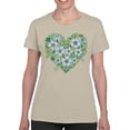 thumbnail image 2 of Floral Heart Graphic Women's T-shirt, 2 of 3