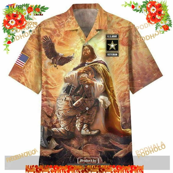 Veteran Jesus save Funny Hawaiian Shirt