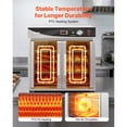 thumbnail image 3 of KFFKFF Electric Hot Box Food Warmer, 4-Tier Commercial Warming Cabinet with Water Tray, Glass Door and Adjustable Shelves, Stainless Steel Food Warmer Cabinet, for Restaurant, 3 of 8