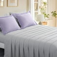 thumbnail image 2 of RUIKASI 5 Pieces Lavender/Light Grey Twin Bed Comforter Set with Sheets - Bed in a Bag with Comforter and All Season Sheets, Pillowcases, 2 of 8