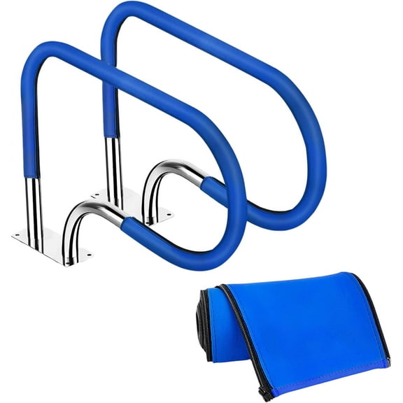 Pool Handrail Cover with Zipper:2Pcs Rail Grip for Swimming Pool Hand Railing Covers with Zipper, Swimming Pool Hand Railing Covers Anti-Slip Anti-Scald Safety Ladder Rail Grip Sleeve (4FT)