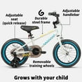 thumbnail image 5 of Glerc NuNu 16 Inch Kids Bike BMX Style for 4 5 6 7 8 Years Old Boys Girls, Toddler Bicycles with Training Wheels & Coaster Brake, White, 5 of 9