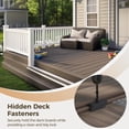 thumbnail image 3 of 250 Pcs Hidden Deck Fasteners, Composite Decking Board Clips wtih Screws, Universal Plastic T Clips for Deck Boards, Composite Decking Fasteners, 3 of 6