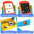 thumbnail image 7 of Huge Wave Art Easel for Toddlers, Double Sided Magnetic Chalkboard and Whiteboard, Christmas Birthday Gift for Kids Age 2-8 (Blue), 7 of 7