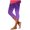 Purple, variant on Idoravan Spring High Waisted Leggings for Women Women's Summer High Waisted Printing Capris Matching Slim Fitting Yoga Gym Pants