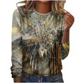 thumbnail image 2 of Aloohaidyvio Plus Size Tops,Womens Printed Round Neck Pullover Long Sleeved Casual Womens, 2 of 4