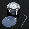 thumbnail image 2 of Motorcycle Handlebar Clock, Waterproof Aluminium Alloy, Universal Fit Easy Installation, Shockproof, Thermometer Compatible with 7/8", 1" Handlebar, High Quality, 2 of 5