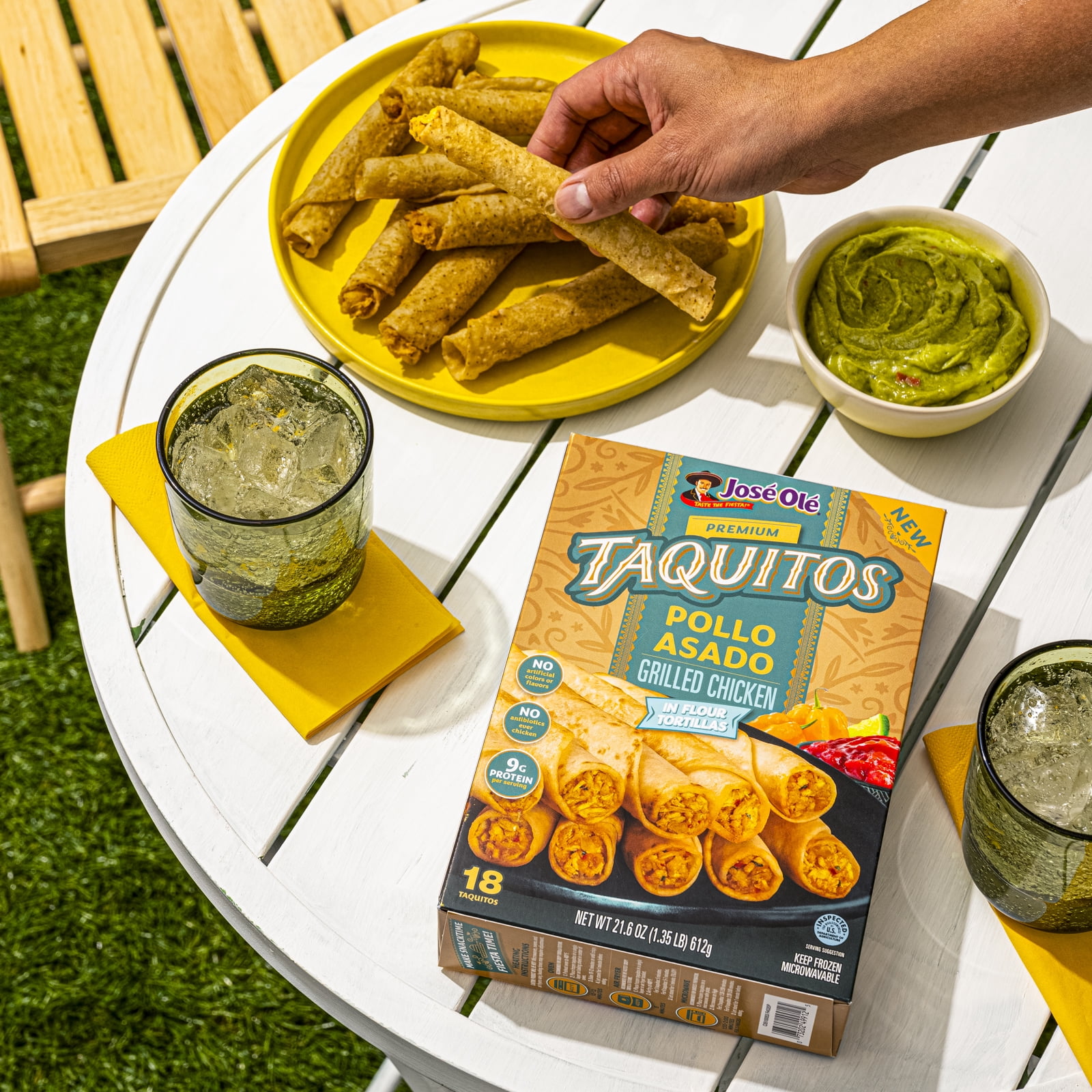 Jose Ole Pollo Asado Chicken Taquitos, Frozen Mexican Snacks