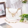 thumbnail image 4 of 2Pcs Purse Chain Strap Extender 8.3" Short Gold Purse Strap Replacement Decorative Enamel Heart Resin Pearl Charm Bag Handle Chain with Buckle for Handbag Clutch Shoulder Tote Bags Wallet Pink 2pcs, 4 of 9