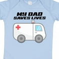thumbnail image 4 of Inktastic My Dad Saves Lives Ambulance Boys or Girls Baby Bodysuit, 4 of 5