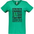 thumbnail image 3 of Inktastic Cerebral Palsy Awareness Strength Support and Courage Women's V-Neck T-Shirt, 3 of 5