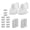 Perforated version-White, variant on Baby Gate Replacement Part Set Wall Mounting Retractable Pet Gate Component Fixing Board Screws for Daily Home Use