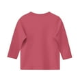 thumbnail image 4 of Efsteb Kids Girls 3/4 Sleeve T Shirts Comfy Cute Solid Color Loose Casual Summer Round Neck Three-quarter Sleeve Tops Blouses(Pink,11-12 Years ), 4 of 5