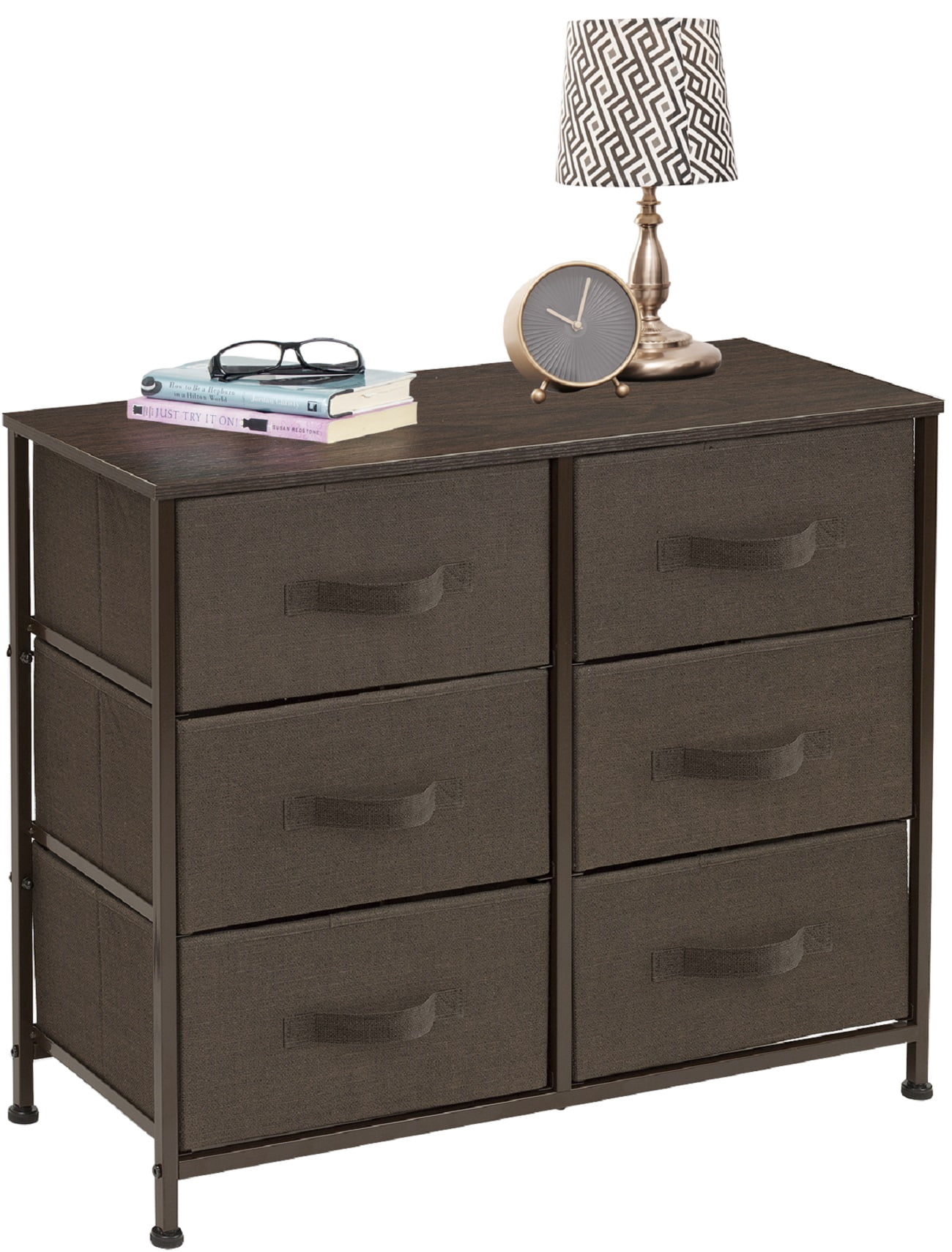 Sorbus 5 Drawer Dresser, Brown, Compact Storage Unit for Bedroom, Office, and Nursery