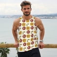 thumbnail image 6 of Fuzoiu Sunflowers And Skull Print Men's Workout Tank Tops,Sleeveless Gym Shirt Quick Dry,Fitness Bodybuilding T-Shirt,Muscle Athletic Workout Tee-Medium, 6 of 7
