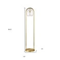 thumbnail image 5 of HomeRoots 65" Black Column Floor Lamp With Clear Seeded Glass Globe Shade, 5 of 10