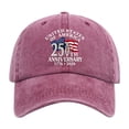 thumbnail image 2 of United States 250th Anniversary Hat, US 250th Anniversary Hat in Pink, 250th Anniversary USA Hat Baseball Cap, 1776-2026 Patriotic Cap for Independence Day, Adjustable One Size, 2 of 5
