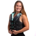 thumbnail image 2 of O'Brien Watersports Women's 3-Belt Nylon Pro Life Jacket, Fits Large 40" to 44", Aqua, 2 of 4