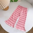 thumbnail image 2 of Ahuyic Toddler Kids Leisure Clothes,Summer Unisex Short Pants,Girls' Summer Printed Flared Pants Thin Cut Slit Wide Full Length Pants Casual Loose Long Pants, 2 of 5
