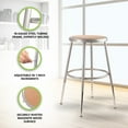 thumbnail image 3 of NPS 6200 Series 24" Modern Metal and Wood Heavy Duty Stool in Gray, 3 of 9