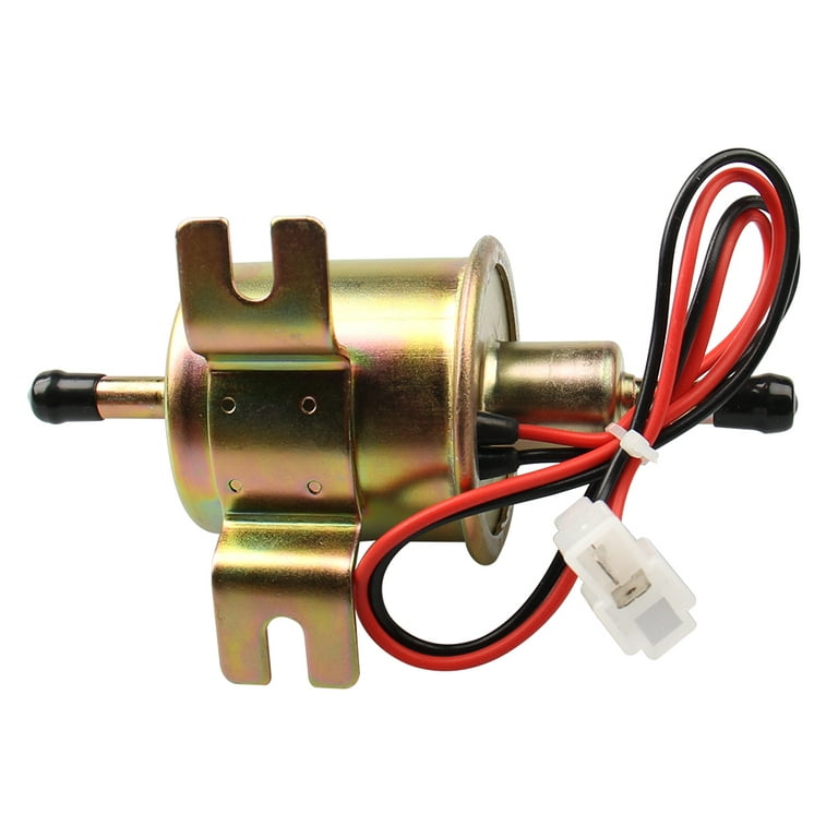 Carbole 12V Universal Inline Electric Fuel Pump - Low Pressure (4-7 PSI) Hep-02a Gas Diesel, Size: Small, Gold