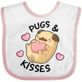 thumbnail image 3 of Inktastic Valentines Day Pugs & Kisses with Hearts Boys or Girls Baby Bib, 3 of 4