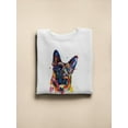 thumbnail image 3 of Pastell Colorful German Sheperd Sweatshirt Women -Weekday Best Designs, Female x-Large, 3 of 4
