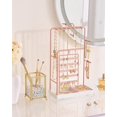 thumbnail image 2 of Soporte organizador para joyas ProCase Rosegold para niñas adolescentes, 2 of 8