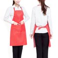 thumbnail image 2 of Wdftyju Delantal de cocina de rayas lisas con bolsillo frontal Chefs Cooking Baking (Rojo) Wdftyju 1du1vb5rn6ds5eg1D02, 2 of 6