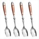 thumbnail image 1 of Juego de 4 Tenedores de Metal para Ensalada, Cucharas de Ensalada de Acero Inoxidable con Manejar de Baquelita, Tenedores para Ensalada, Fruta y Postre, 1 of 5