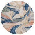 thumbnail image 2 of Addison Rugs Chantille Indoor/Outdoor Transitional Abstract Navy Machine Washable Round Rug, 8' x 8', 2 of 8