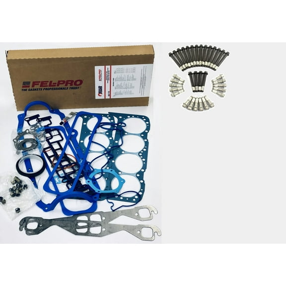 Engine Gasket Set & Cylinder head bolts Compatible with 1996-02 Chevy GMC 350 5.7L Vortec VIN Code "R."