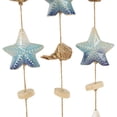 thumbnail image 5 of DecMode 34" Blue Ceramic Handmade Ombre Starfish Windchime with Driftwood and Bead Accents, 5 of 6