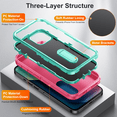 thumbnail image 2 of FYBTO For Samsung Case Phone Case with Built in Kickstand Shockproof Dustproof Drop Proof Military Grade Protective Cover for Galaxy S22 ULTRA ( Pink/Blue), 2 of 7