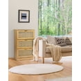 thumbnail image 2 of Loft & Luv Rattan 3-Tier Shoe Cabinet, Natural, 2 of 8