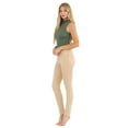 thumbnail image 4 of Women’s Always Classy Ribbed Mock Neck Tank, Dark Olive, SM, 4 of 5