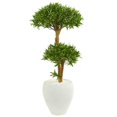 thumbnail image 1 of Nearly Natural 9236 3 in. Bonsai Styled Podocarpus Artificial Tree in White Planter, 1 of 1