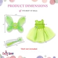 thumbnail image 4 of Emily Rose Fairy Princess 18-inch Doll Halloween Costume with Removable Wings and Magic Wand, USA Business, 4 of 9