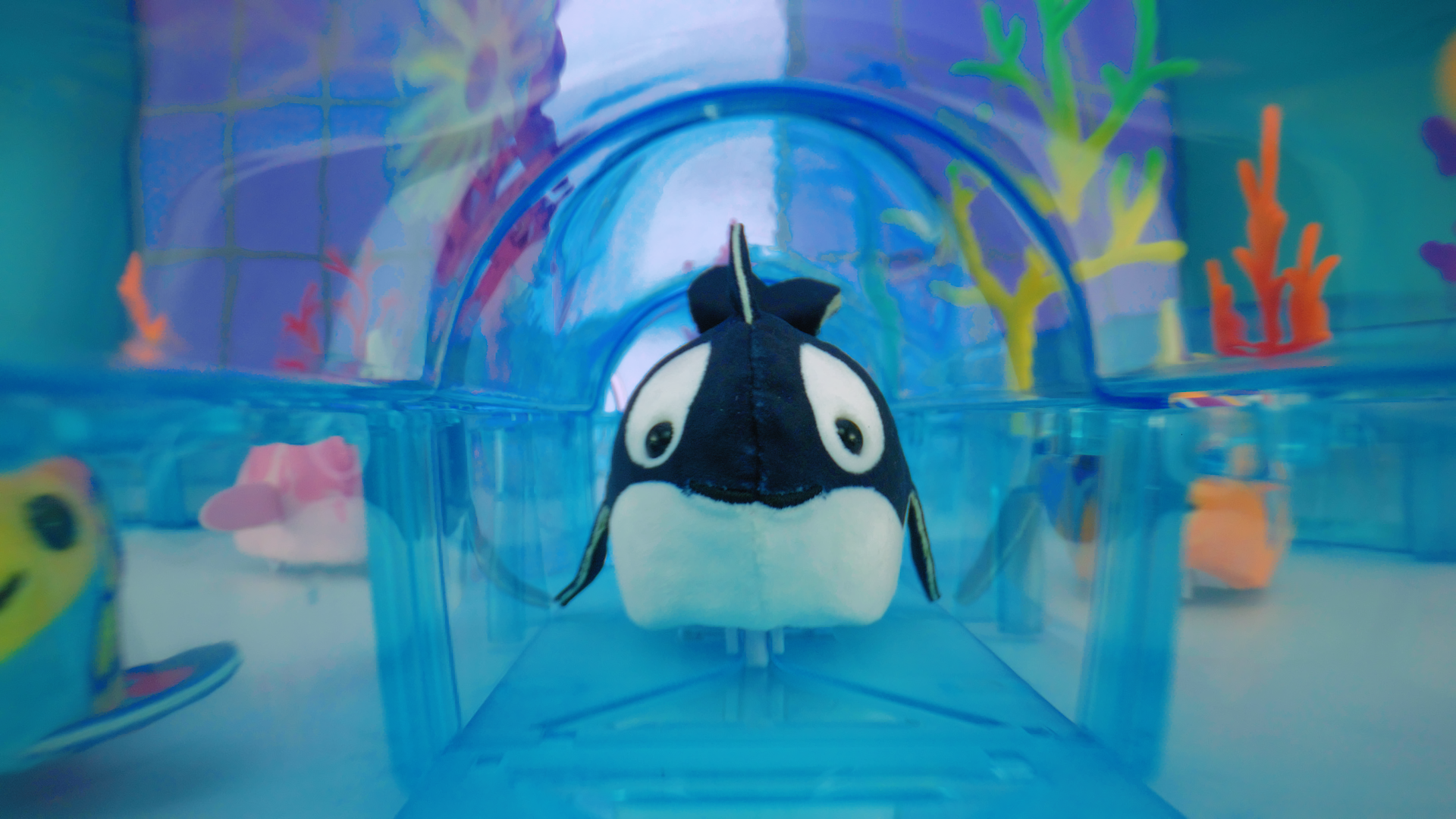 ZhuZhu Aquarium Motorized Fish Toy – Flip the Orca - No Water, No Mess, All Fun