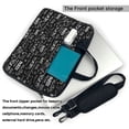 thumbnail image 2 of Lsque Travel The World Pattern Laptop Bag – Portable & Slim Single-Shoulder Computer Case with Adjustable Strap, Protective, Lightweight for 13”/14”/15.6” Laptops, 2 of 8