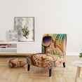 thumbnail image 2 of Designart "Celebrity Chic Giraffe V" Gold Fashion Upholstered Accent Chair - Glam Arm Chair For Living Room, 2 of 5