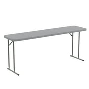 Flash Furniture Rectangular Plastic Folding Tables, Gray