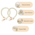 thumbnail image 4 of iMucci 4 Pack Curtain Tiebacks with Pearl Decoration, Convenient Drape Tie Backs Holdbacks Rope Holders for Lace, Sheer or Heavy-Duty Curtains, Beige, 4 of 8
