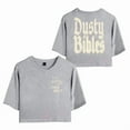thumbnail image 3 of Josiah Queen Merch Dusty Bibles T-Shirt For Women&Girls Midriff Short Sleeve Summer Clothing Vest Tee, 3 of 5