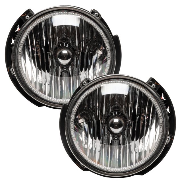 Oracle Lighting Assemblage de Phare 7079-335 Ampoule LED; Style OEM d'Usine; Changement de Couleur - BC1; Lentille Claire; Boîtier Chromé; Approuvé à Pois/sae; Ensemble de 2
