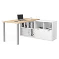 thumbnail image 4 of Bestar i3 Plus L-Desk with One File Drawer in Bark Gray, 4 of 9