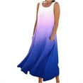 thumbnail image 1 of FAIWAD Robes d'Été Grande Taille pour Femmes 2024 Sans Manches Décontractées Robe Maxi Dégradé Boho Plage Robe Débardeur, 1 of 5